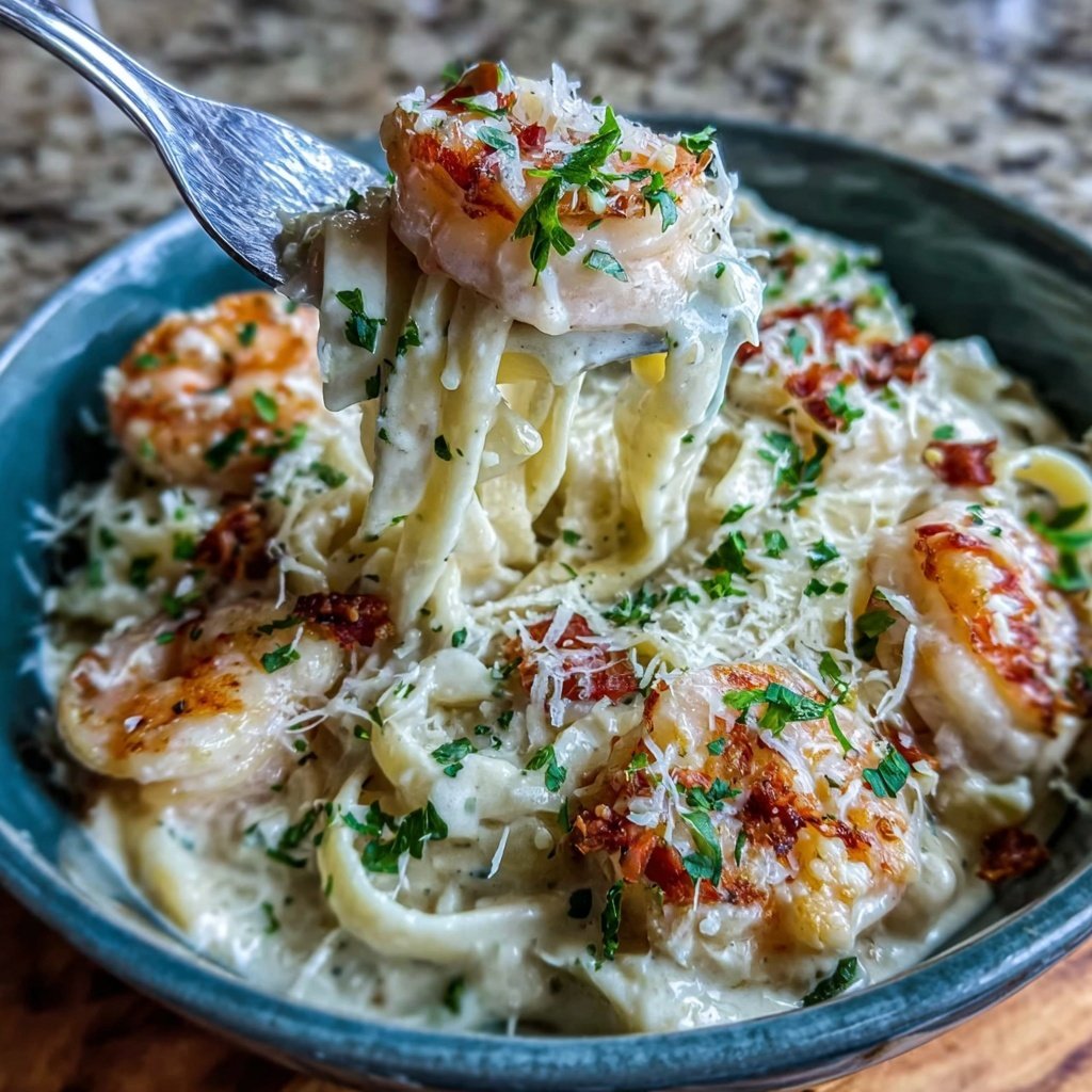 Creamy Shrimp Alfredo Pasta