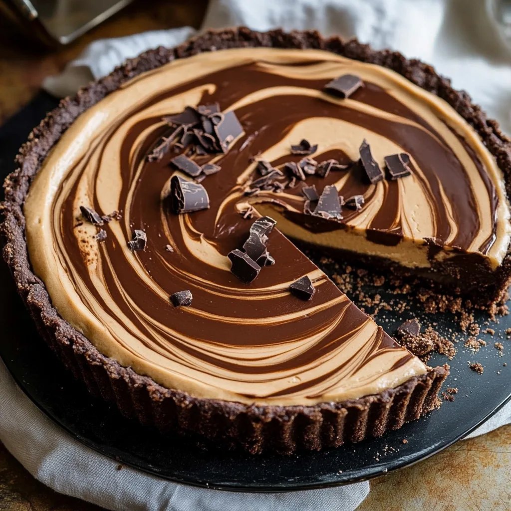 Decadent Chocolate Peanut Butter Swirl Pie