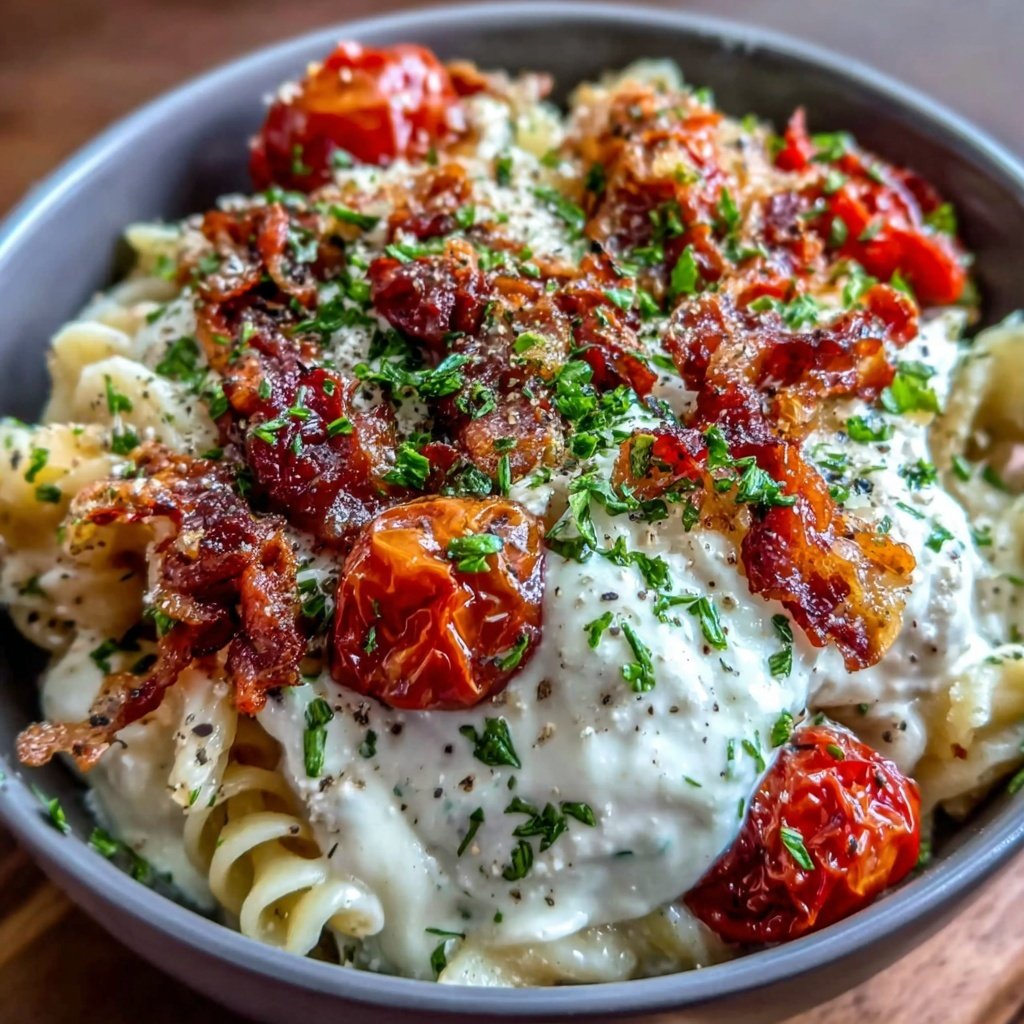 Easy Pasta With Roasted Tomato And Burrata