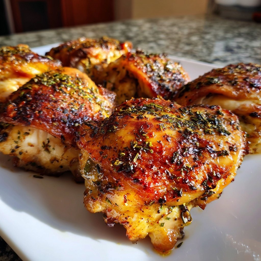 Comfort Food Baked Chicken Thighs