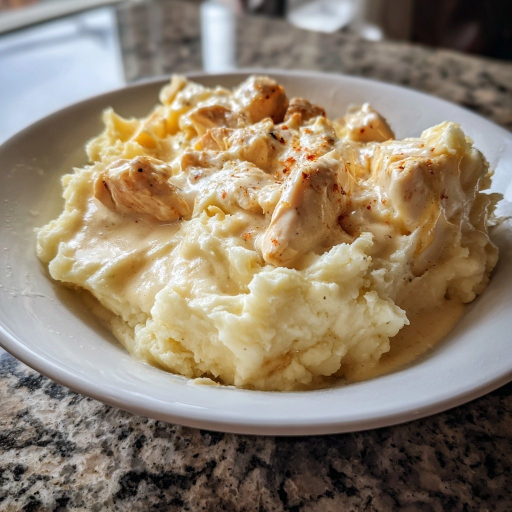 Comfort Food Creamy Chicken and Mashed Potatoes