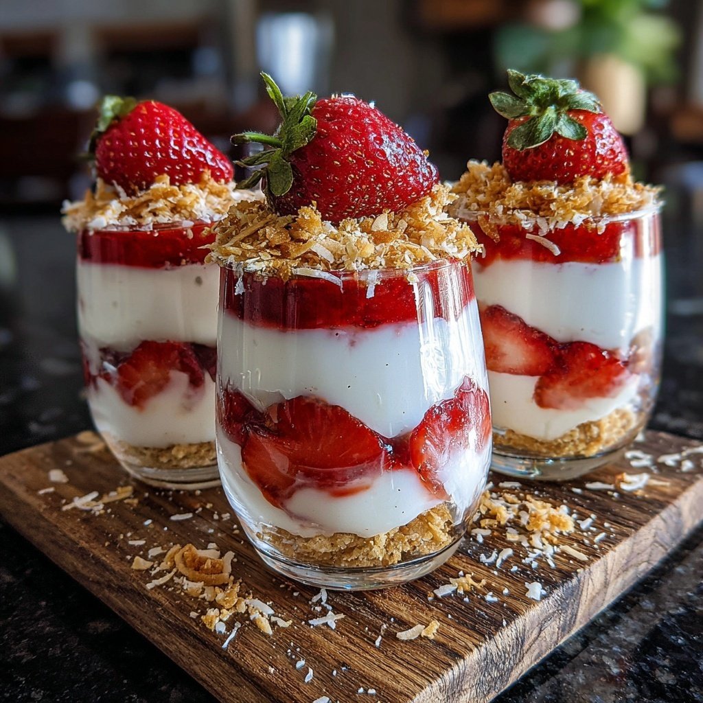 Strawberry Coconut Yogurt Parfaits