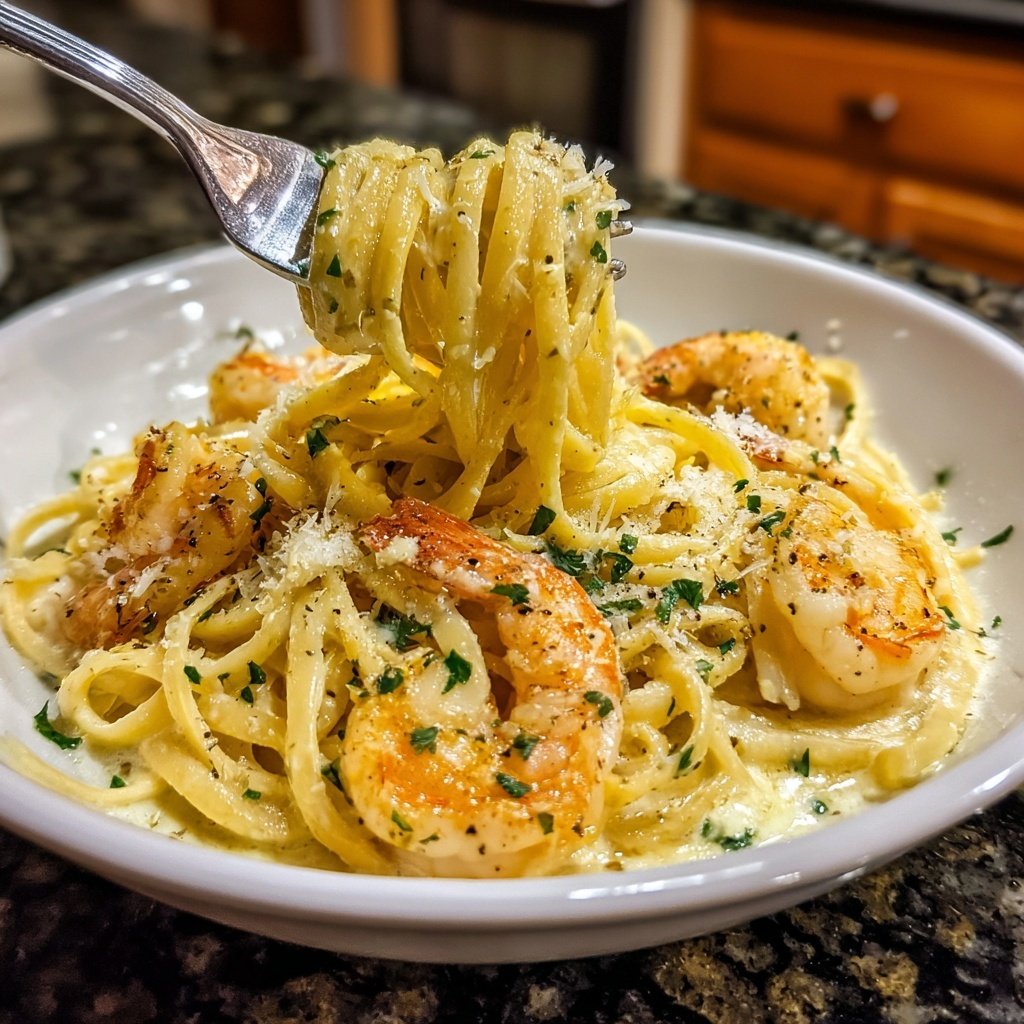 Creamy Lemon Shrimp Pasta