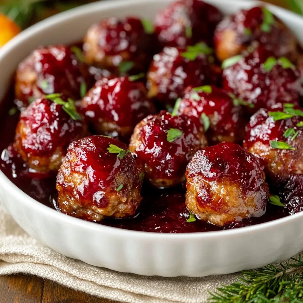 Best Christmas Cranberry Meatballs