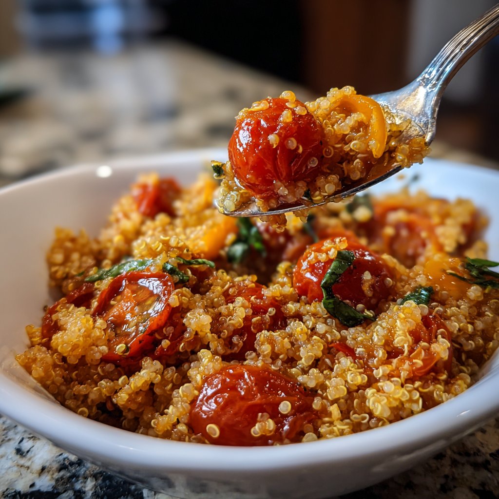 Roasted Tomato Basil Quinoa